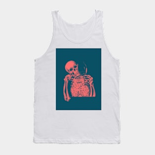 Skeleton and wine Tank Top